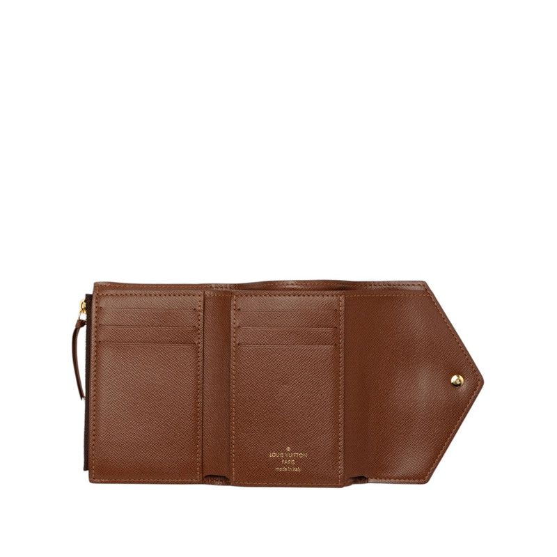 Louis Vuitton Monogram Portefeuille Victorine Bifold Wallet Brown Leather — view 4