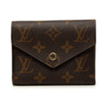 Louis Vuitton Monogram Portefeuille Victorine Bifold Wallet Brown Leather