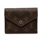 Louis Vuitton Monogram Portefeuille Victorine Bifold Wallet Brown Leather