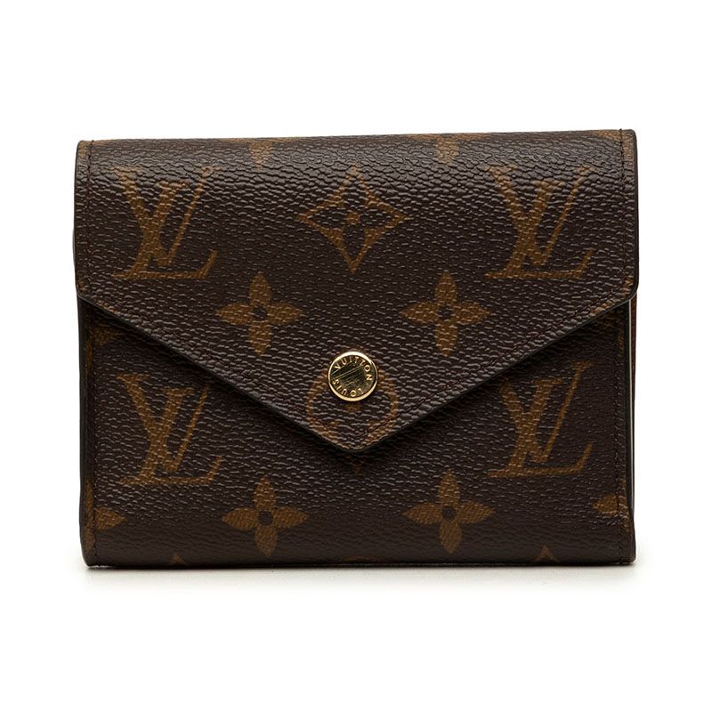 Louis Vuitton Monogram Portefeuille Victorine Bifold Wallet Brown Leather