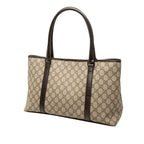 Gucci GG Supreme Tote Shoulder Bag Beige Brown Leather — view 2
