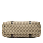 Gucci GG Supreme Tote Shoulder Bag Beige Brown Leather — view 3