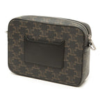 Celine Triomphe Small Messenger Bag Crossbody Black Brown Leather — view 2