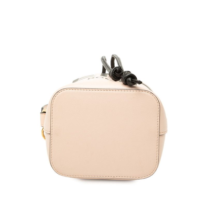 Fendi Mini Montresor Shoulder Bag Pink Black Leather — view 3