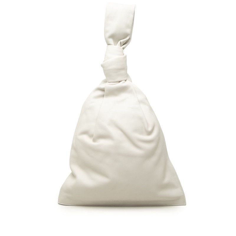 Bottega Veneta Twist Handbag White Leather