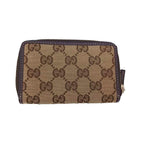 Gucci GG Canvas Coin Purse Leather Beige Brown — view 2