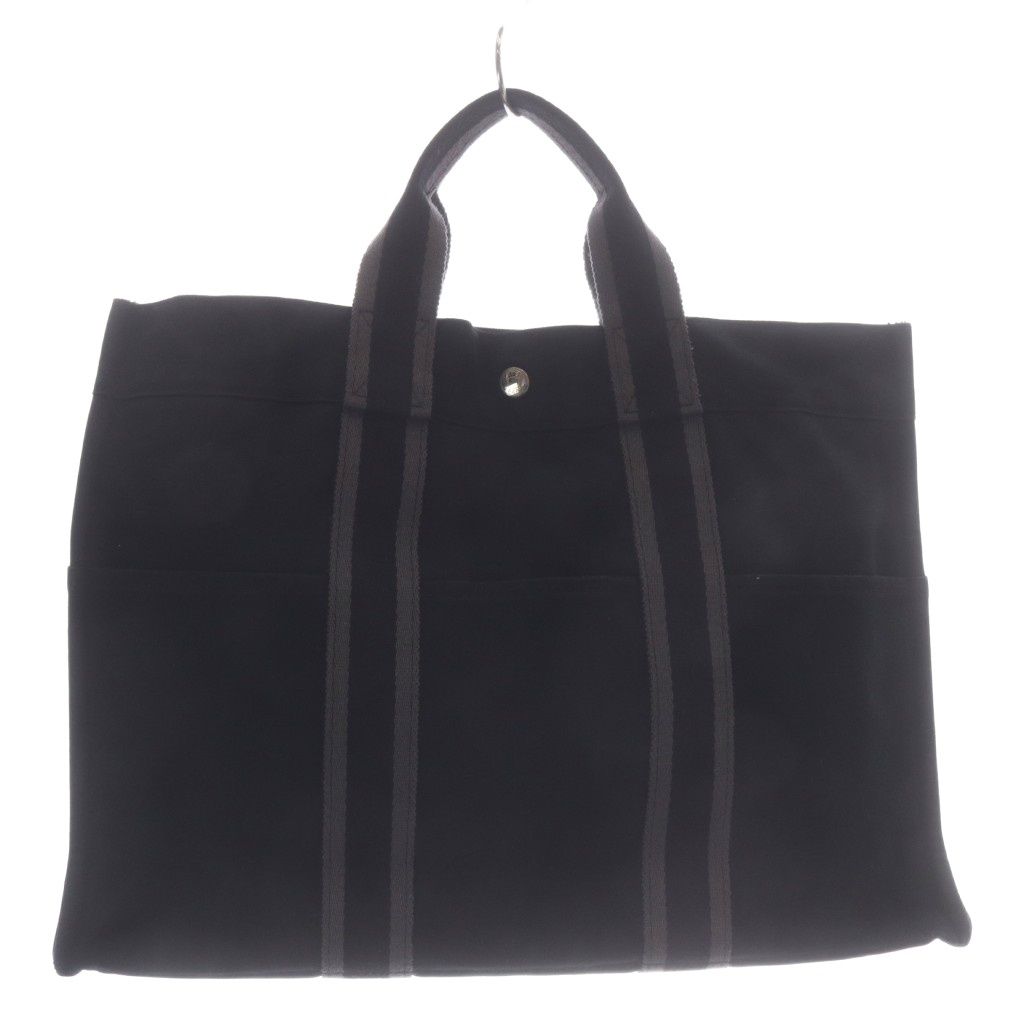 Hermes Fourre Tout GM Tote Bag Canvas Black — view 2