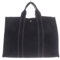 Hermes Fourre Tout GM Tote Bag Canvas Black