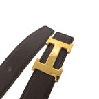 Hermes Constance 75 H Buckle Reversible Belt Leather Logo Brown — view 3