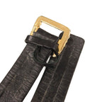 Chanel Rhinestone Belt Leather Bijou Narrow Black — view 4