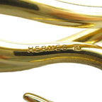 Hermes Jumbo Bracelet Bangle Leather Gold Color Brown — view 5