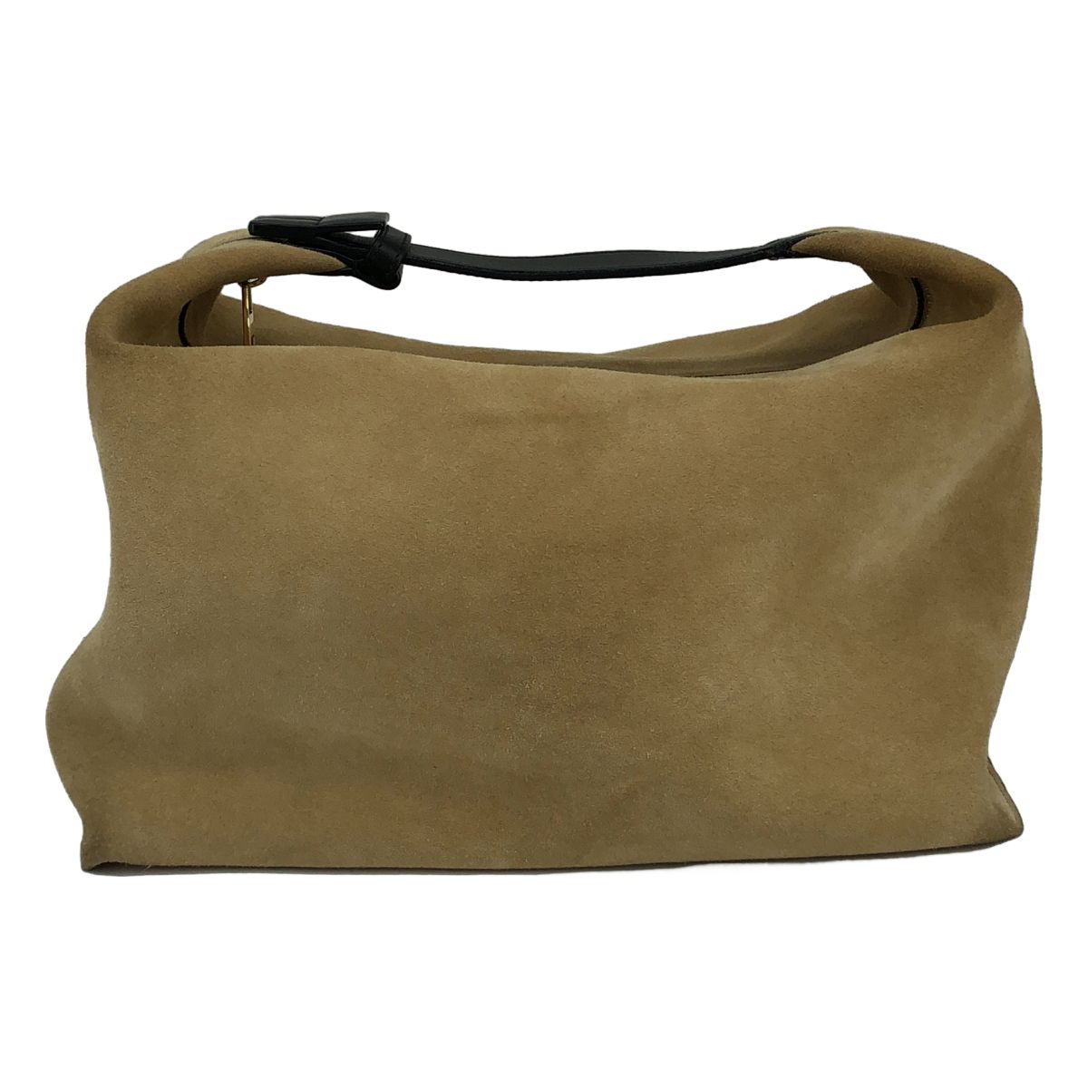Loewe Suede Leather Handbag Beige Black — view 2