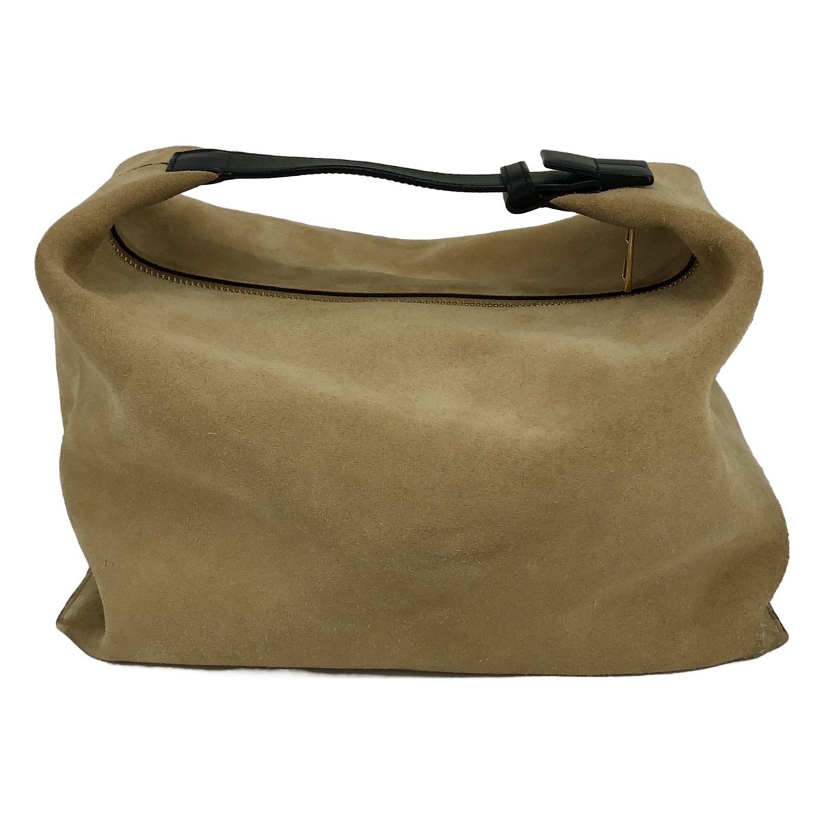 Loewe Suede Leather Handbag Beige Black