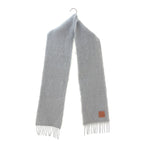 Loewe Anagram Fringe Scarf Gray