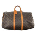 Louis Vuitton Monogram Keepall 55 Boston Bag Brown