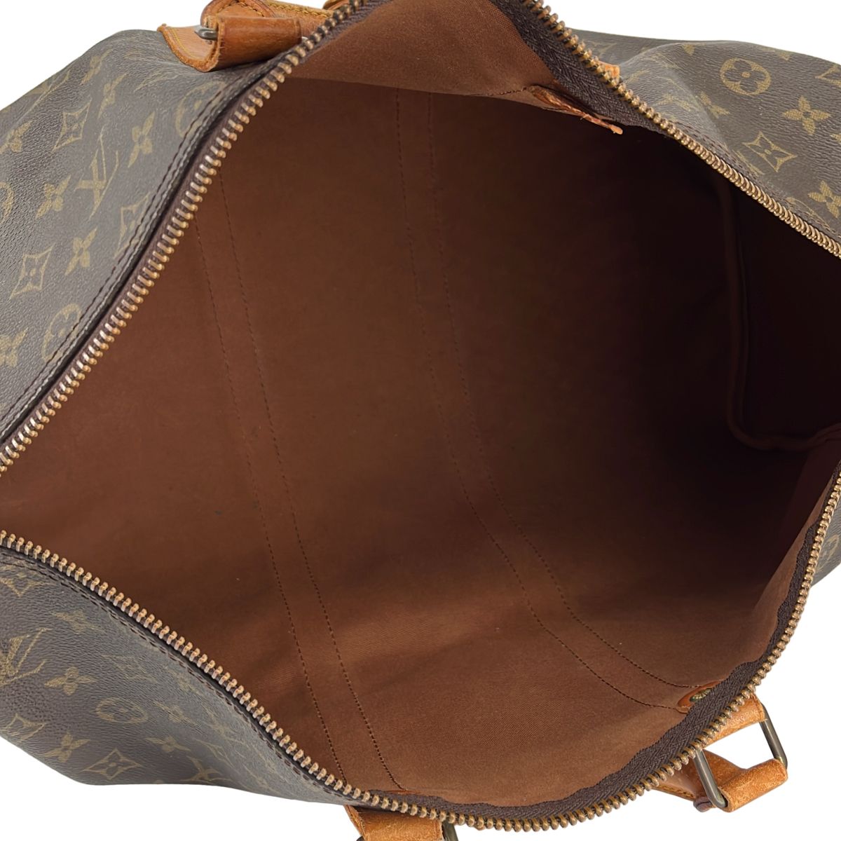 Louis Vuitton Monogram Keepall 55 Boston Bag Brown — view 3