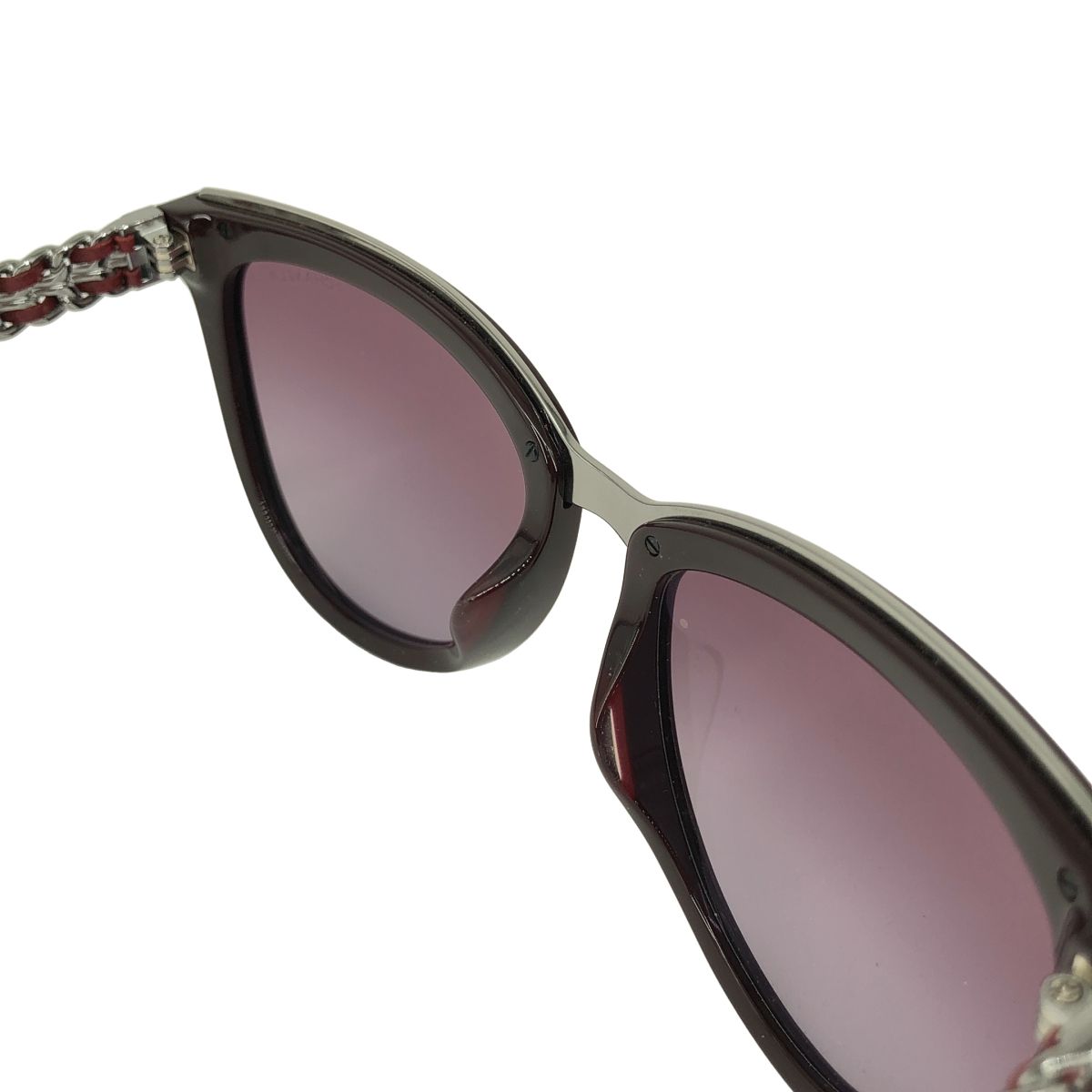 Chanel Side Chain Sunglasses Bordeaux Eyewear — view 3