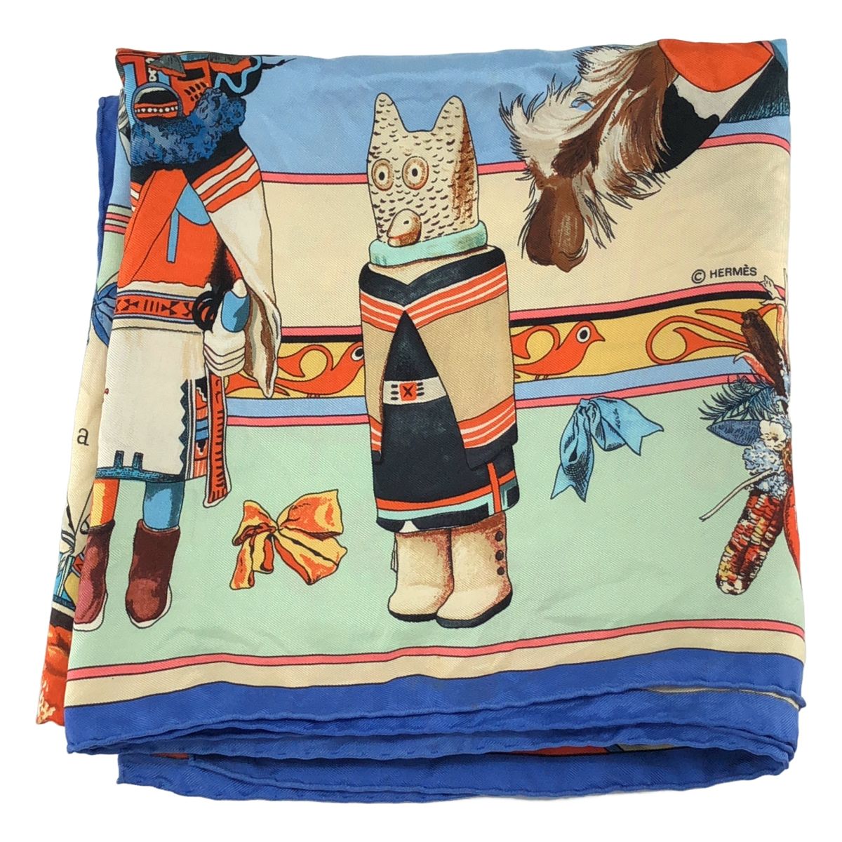 Hermes Carre 90 Kachinas Silk Scarf Multicolor — view 2
