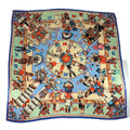 Hermes Carre 90 Kachinas Silk Scarf Multicolor