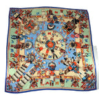 Hermes Carre 90 Kachinas Silk Scarf Multicolor