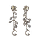 Chanel 15C CC Logo Ball Earrings Set Silver