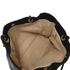 Chanel Camellia Logo Leather Tote Bag Black — view 6