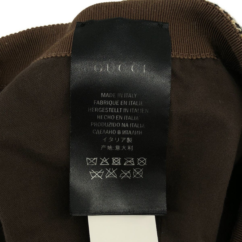 Gucci Wool Houndstooth Beret L Beige Hat — view 7