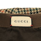 Gucci Wool Houndstooth Beret L Beige Hat — view 6