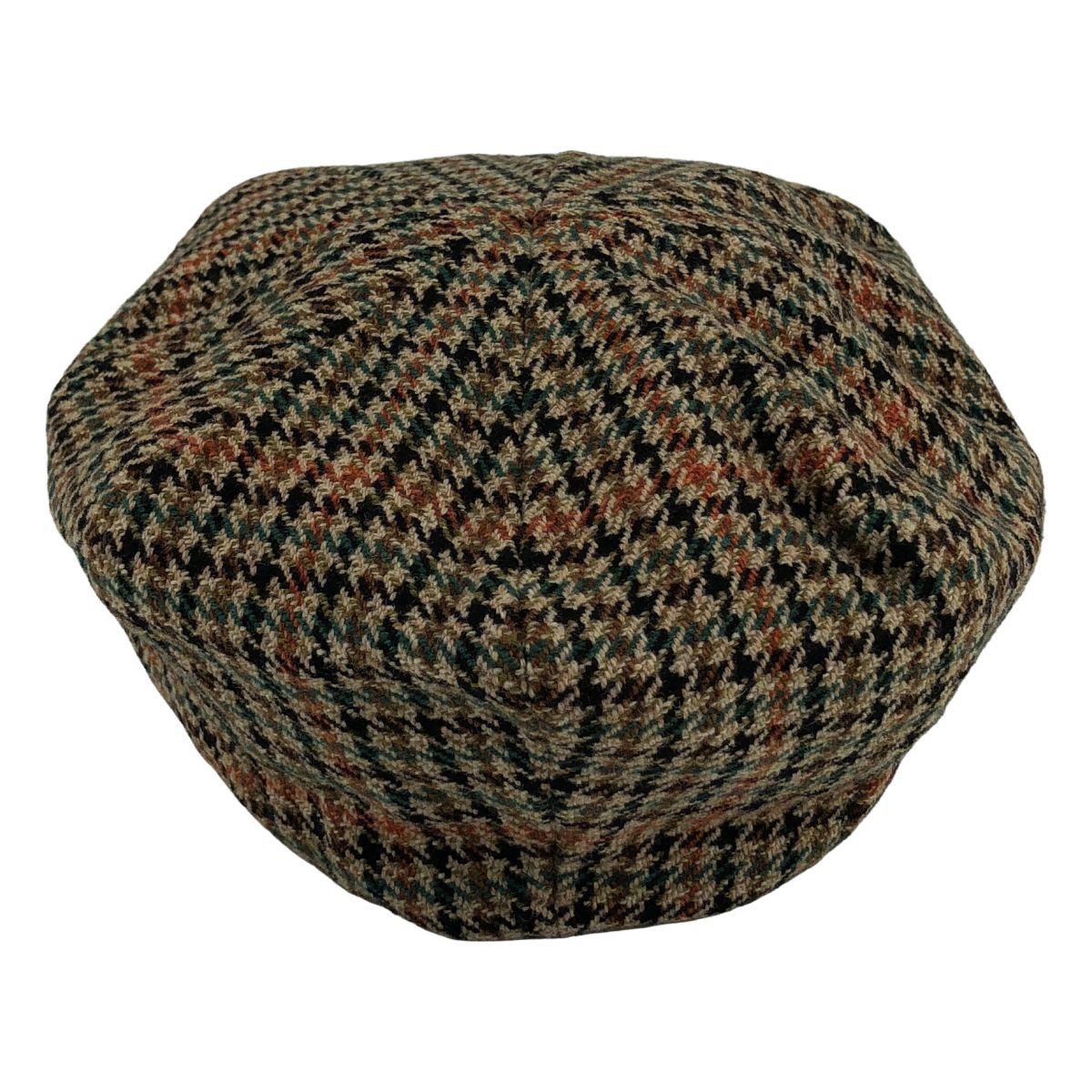 Gucci Wool Houndstooth Beret L Beige Hat — view 2