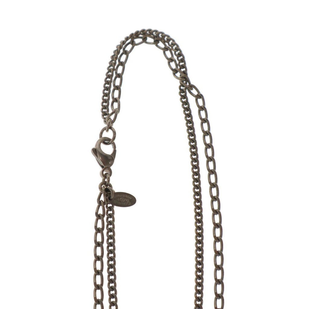 Chanel 06P CC Logo Double Chain Choker Necklace Silver — view 4