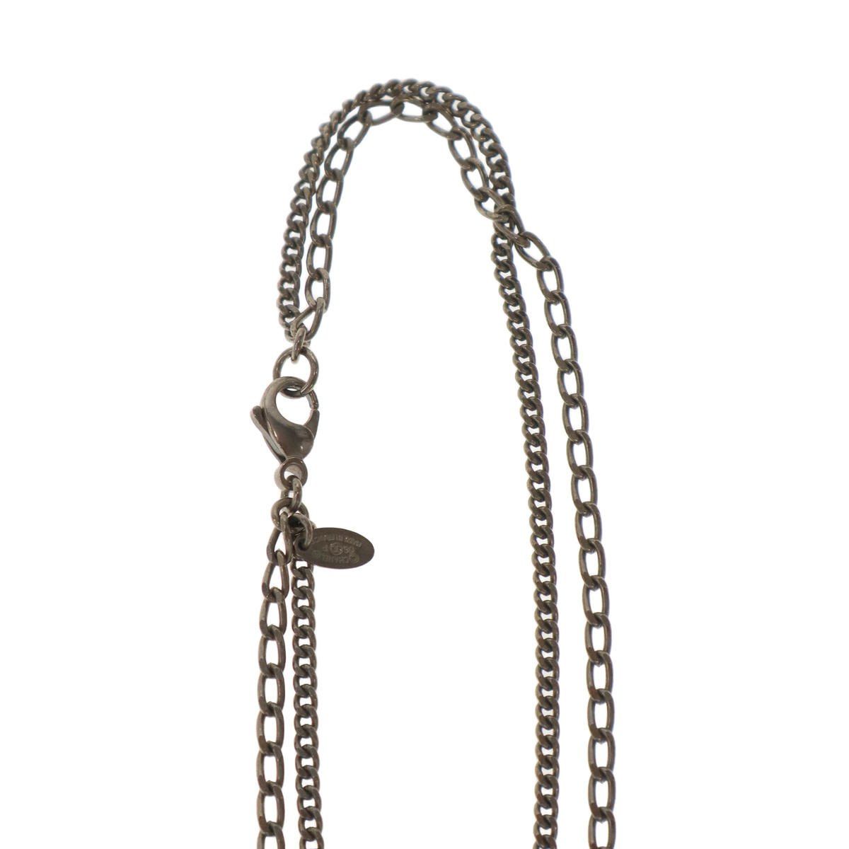 Chanel 06P CC Logo Double Chain Choker Necklace Silver — view 4