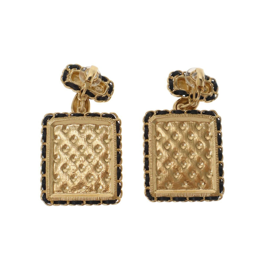 Chanel N5 Quilted Earrings Set Gold — view 2