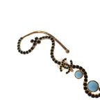 Chanel 23C CC Logo Stone Earrings Set Gold Blue — view 4