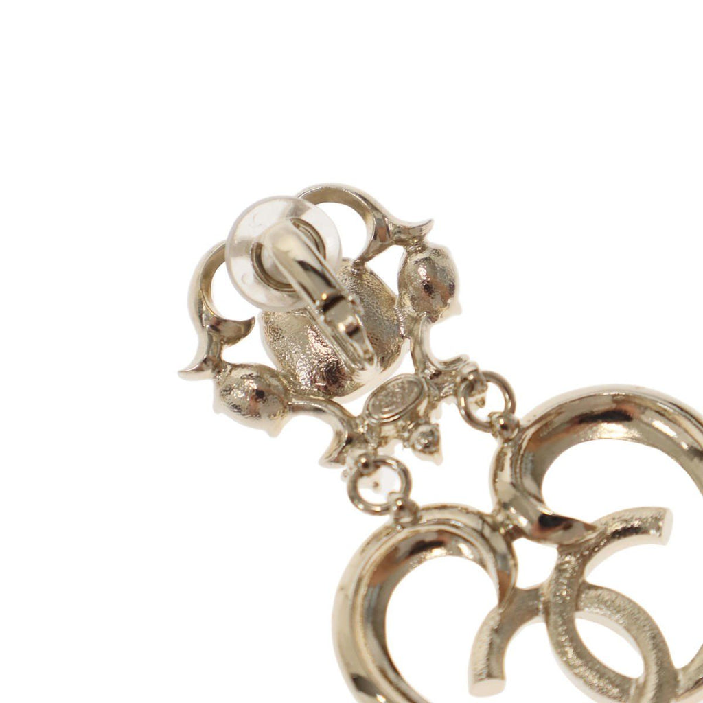 Chanel CC Logo Heart Earrings Set Gold — view 3