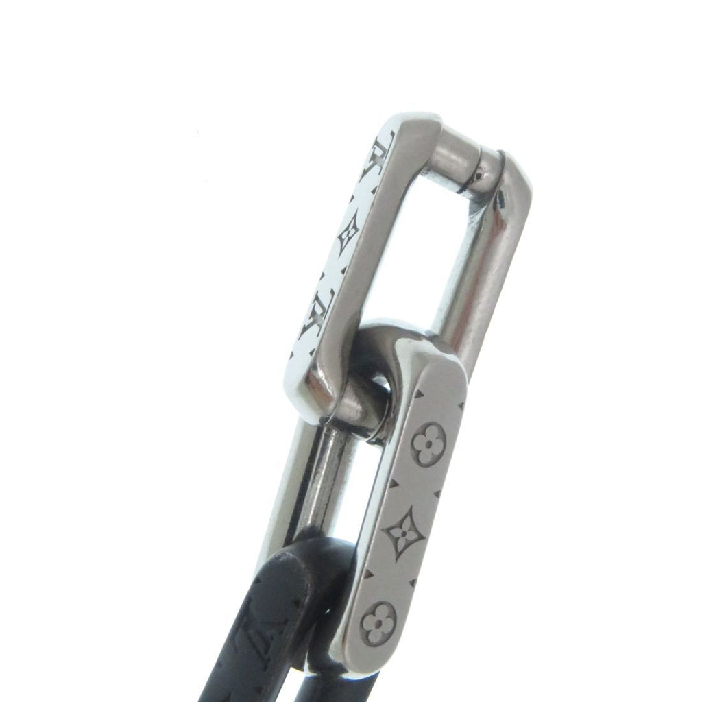 Louis Vuitton Bracelet Monogram Chain Silver Black Stainless Steel — view 5