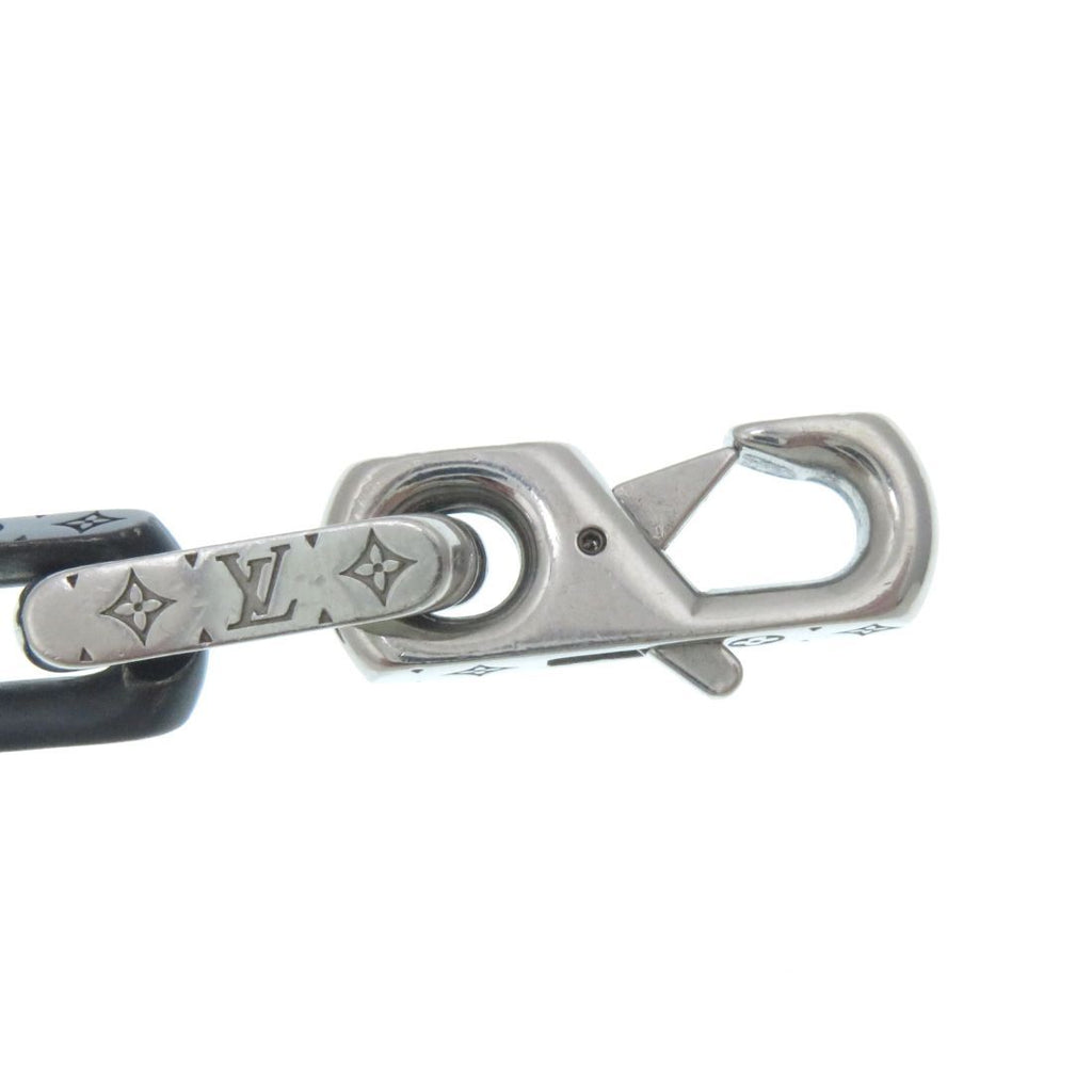 Louis Vuitton Bracelet Monogram Chain Silver Black Stainless Steel — view 4