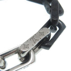 Louis Vuitton Bracelet Monogram Chain Silver Black Stainless Steel — view 3