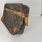 Louis Vuitton Monogram Compiegne Bag Brown Side Tab Torn — view 2
