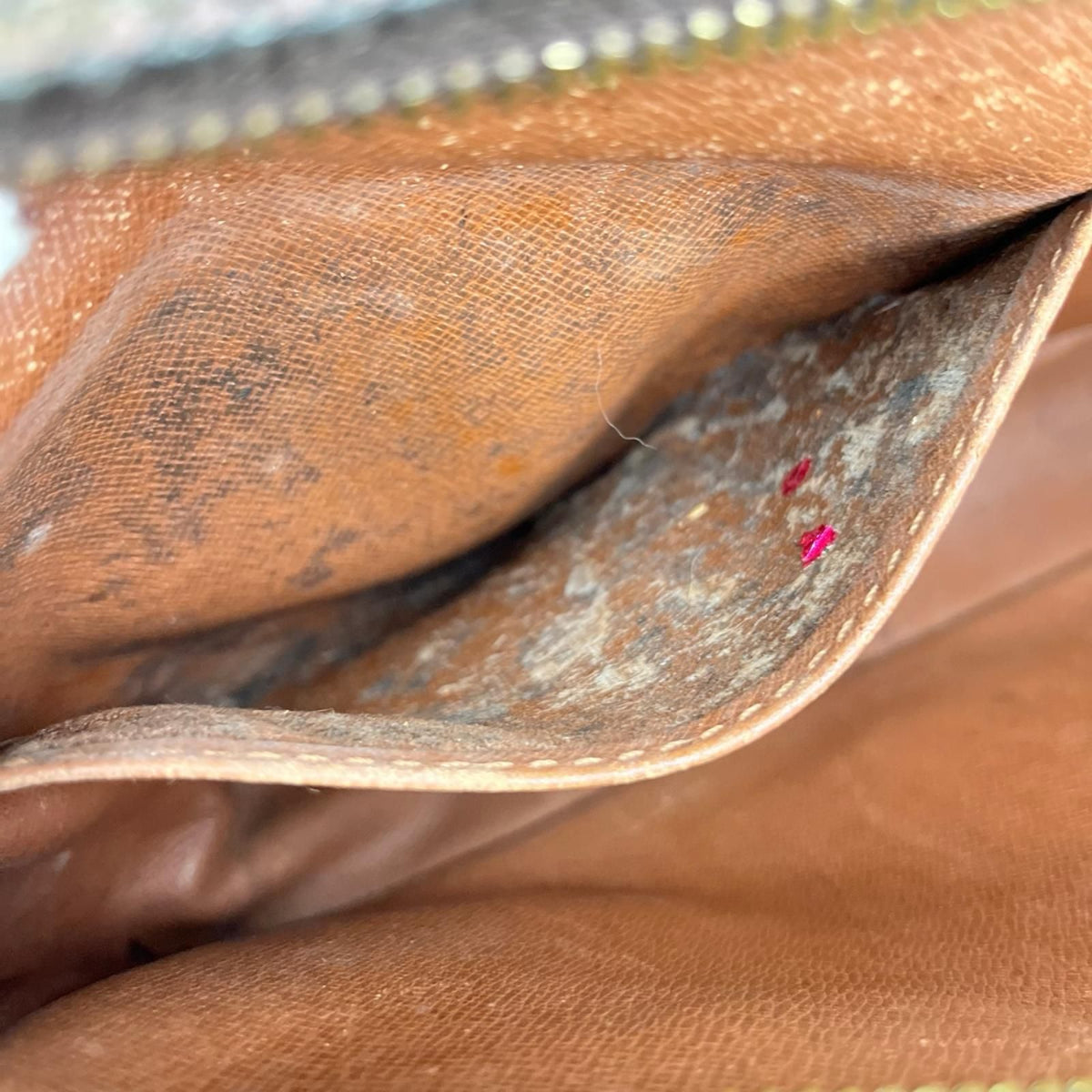 Louis Vuitton Monogram Compiegne Bag Brown Side Tab Torn — view 7