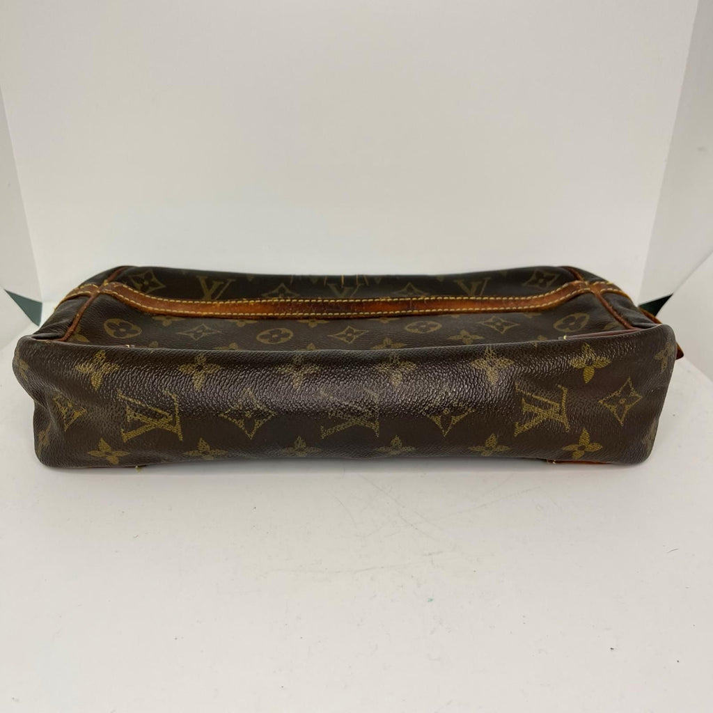 Louis Vuitton Monogram Compiegne Bag Brown Side Tab Torn — view 4