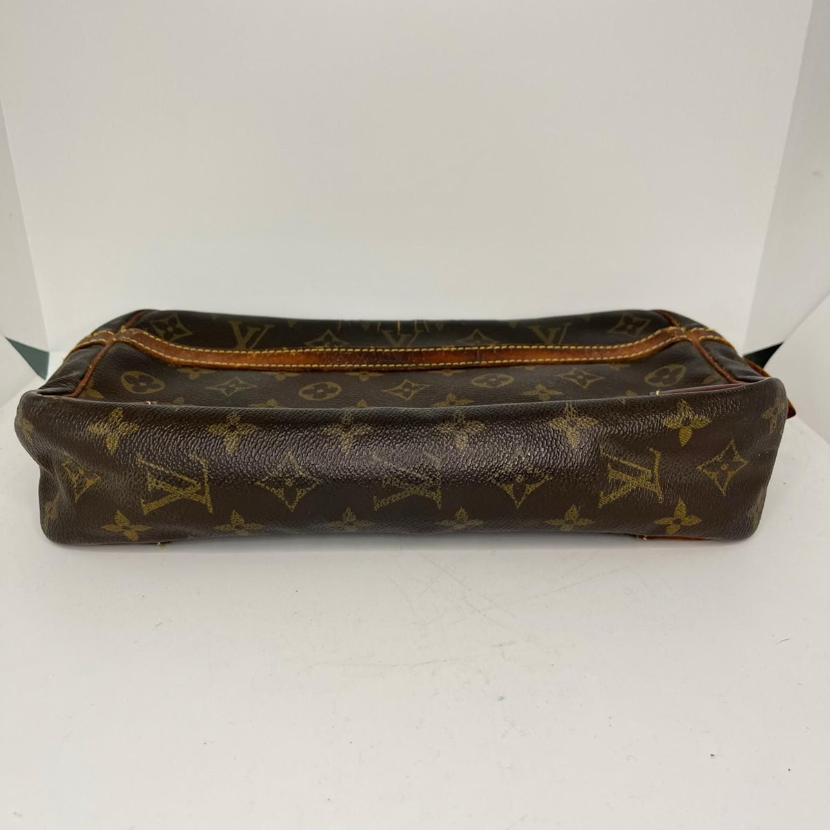 Louis Vuitton Monogram Compiegne Bag Brown Side Tab Torn — view 4