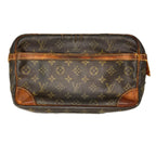 Louis Vuitton Monogram Compiegne Bag Brown Side Tab Torn