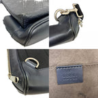 Gucci Cross Belt Bag Guccissima Navy — view 8