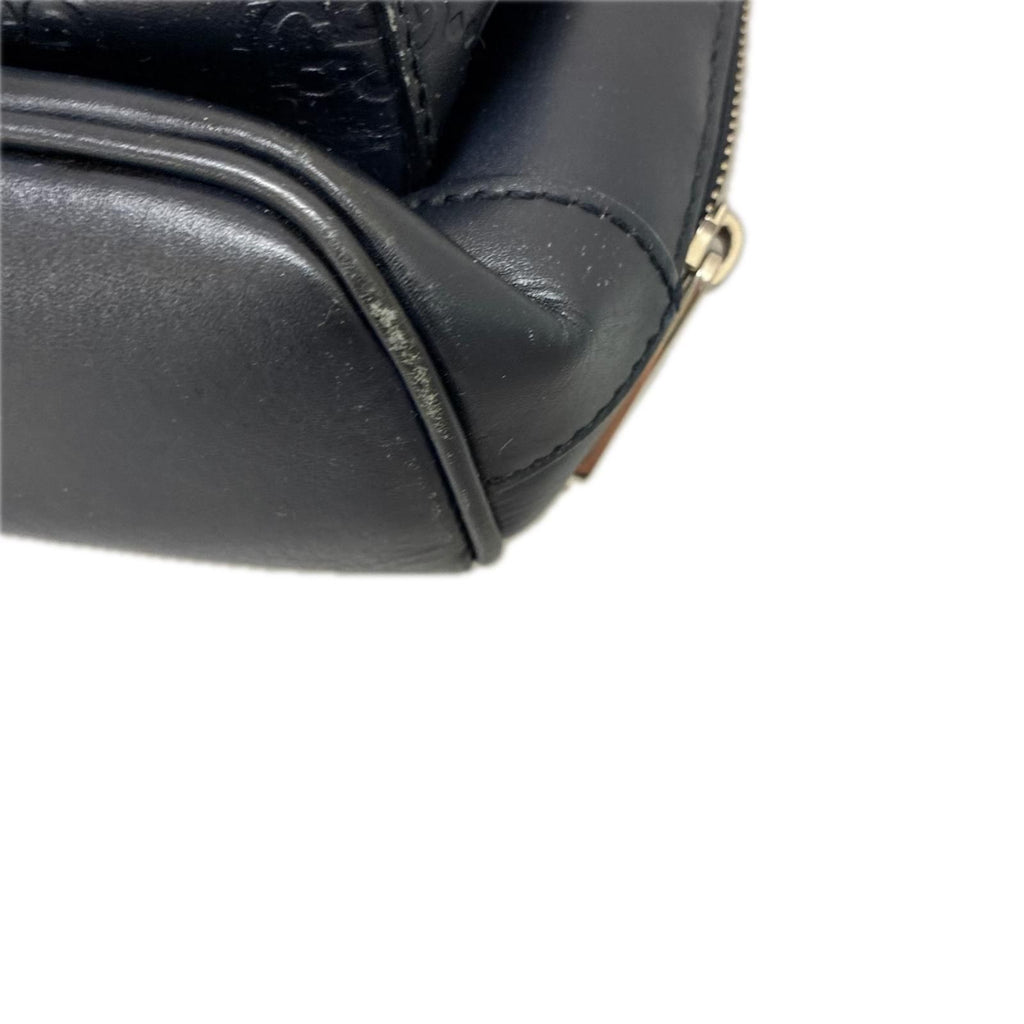 Gucci Cross Belt Bag Guccissima Navy — view 7