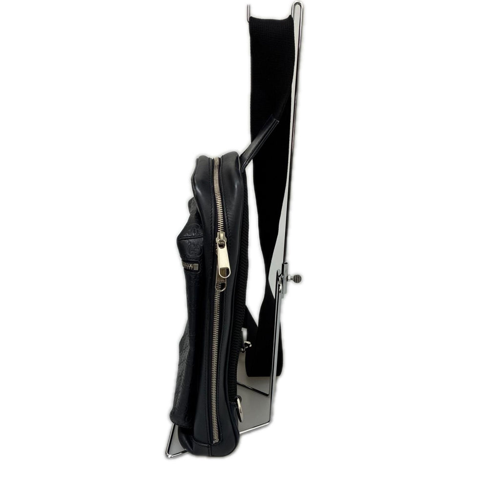 Gucci Cross Belt Bag Guccissima Navy — view 2