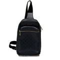 Gucci Cross Belt Bag Guccissima Navy