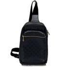 Gucci Cross Belt Bag Guccissima Navy