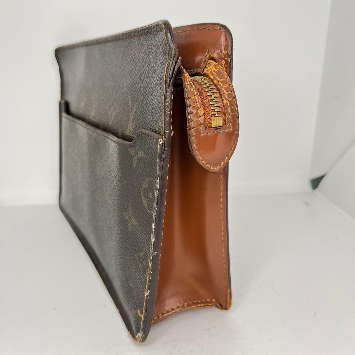Louis Vuitton Monogram Pochette Homme Second Bag Brown — view 2