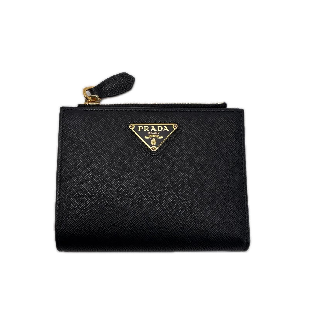 Prada Factory Number 75 Black Bifold Wallet Card
