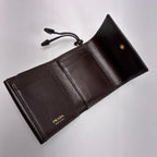 Prada Trifold Wallet Leather Brown — view 7